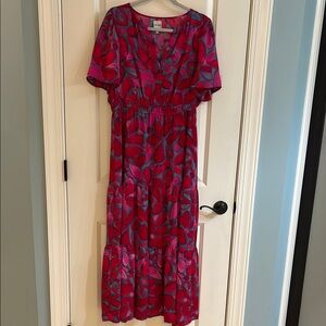 Nic & Zoe pink floral maxi dress